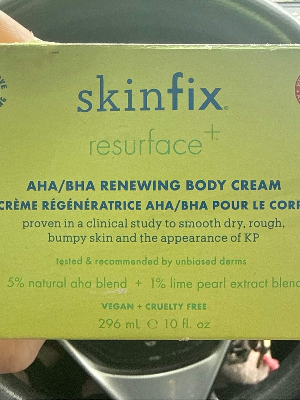 Skin Resurface AHA/BHA Renewing Body Cream - Green